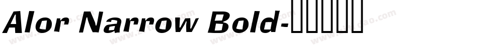 Alor Narrow Bold字体转换